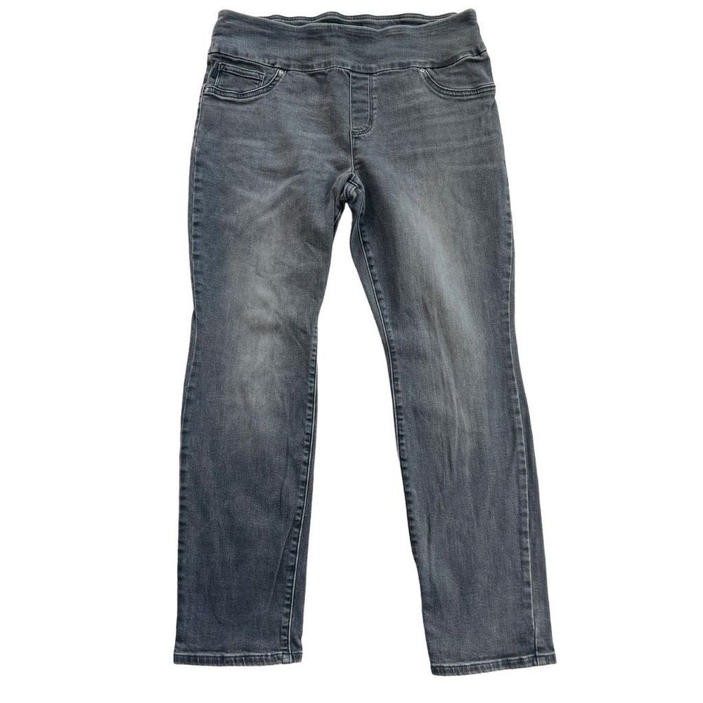 Women's Lee Slim Fit Sculpting Stretch Gray Pullon Jegging Jeans Sz 12P Short